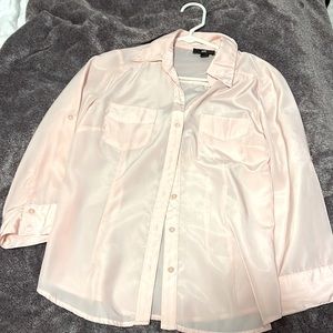Light pink, business casual flannel shirt